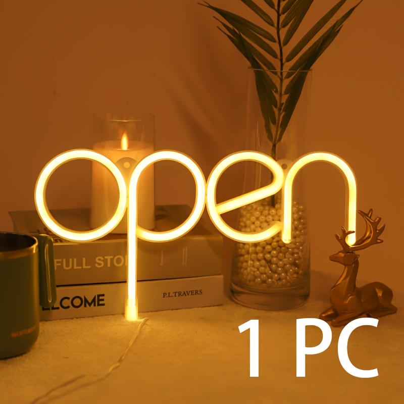 TEMU 1pc Led Neon Sign Sign Light, Supports Usb And Battery Power, Suitable For Bar Pub Entrance Decoration, Party Holiday Decor, Wall Decoration,