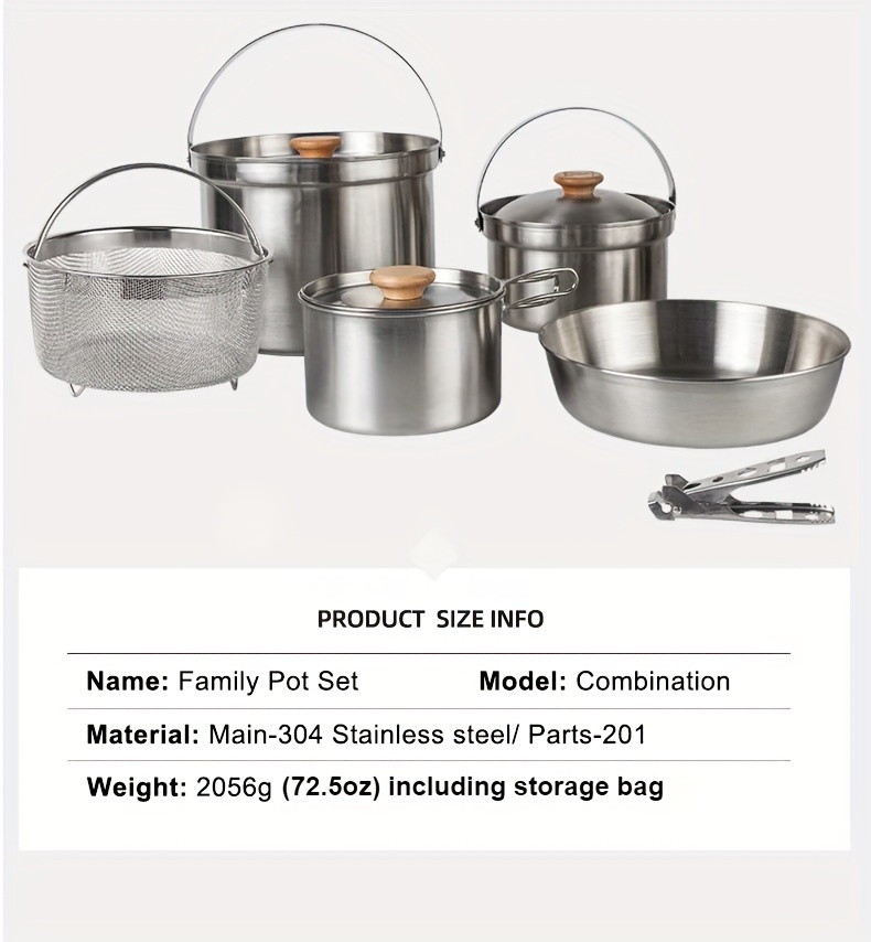 304 stainless steel pot set details 3