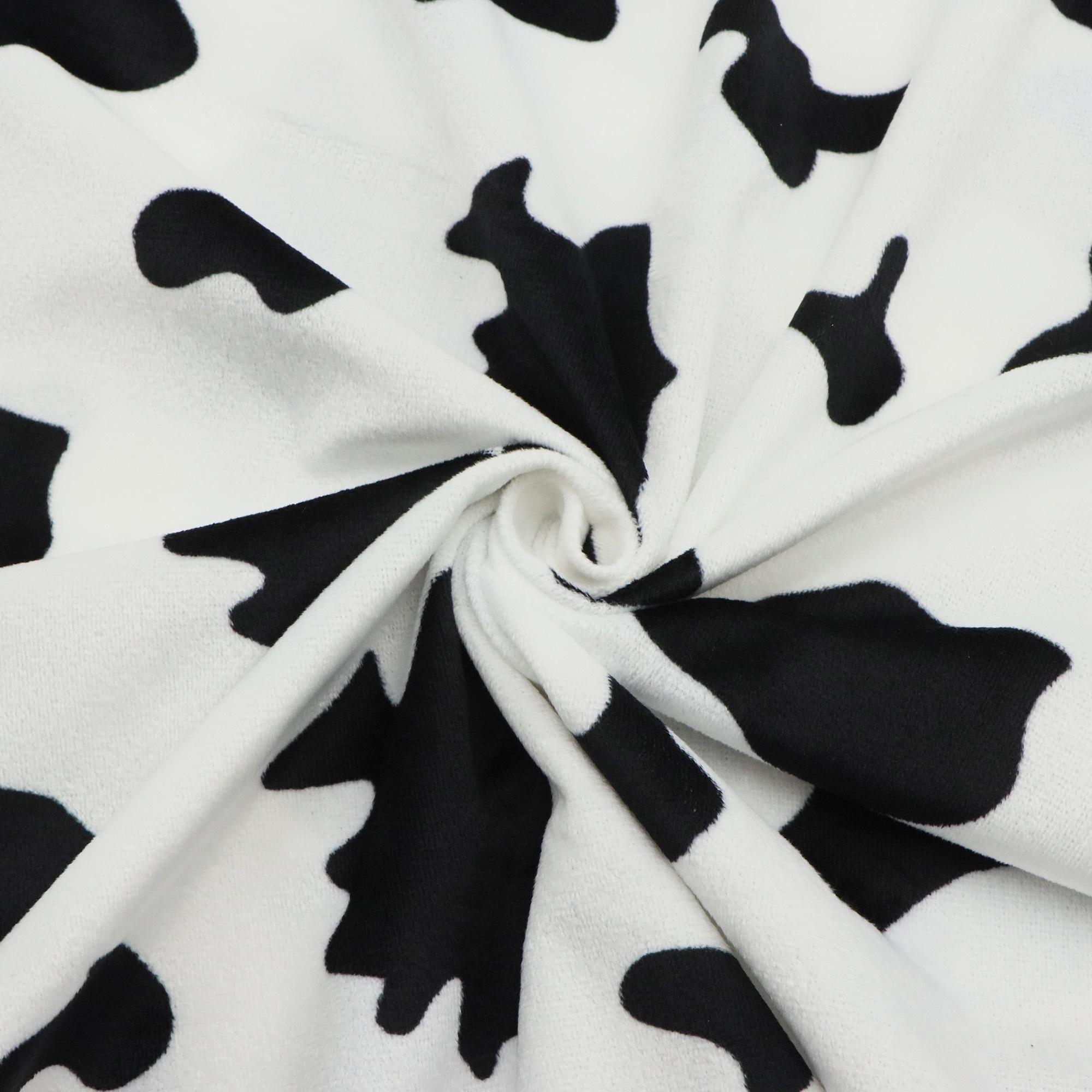 TEMU 1 pièce Tissu Velours à Motif Vache - 50x180cm Polyester Durable Prédécoupé pour Nœuds DIY, Toiles de Fond, Nappes, Coussins, Sacs, Couture &