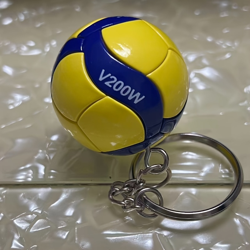 TEMU Mini Portachiavi con Ciondolo a Forma di Pallavolo