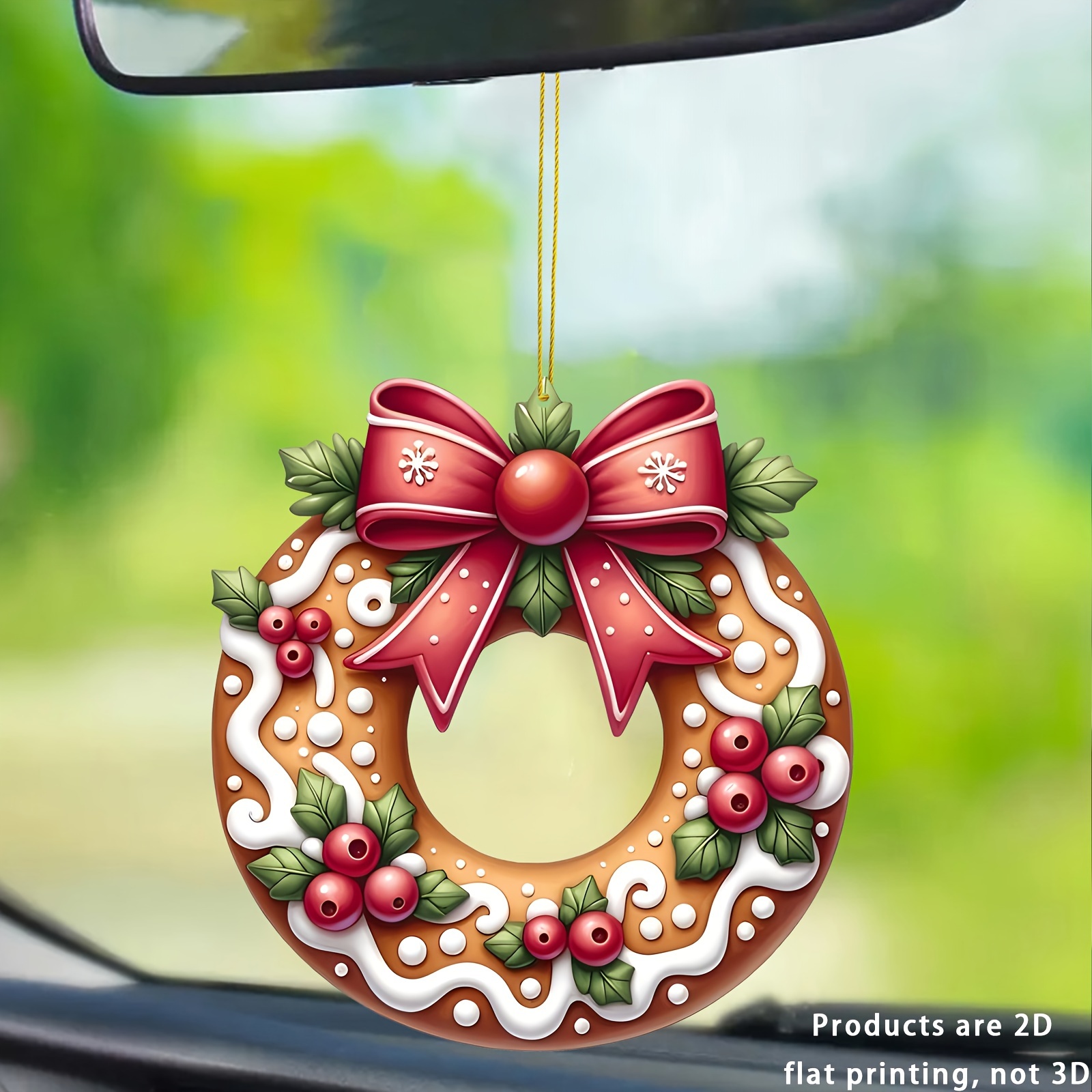 

1pc Christmas Gingerbread Donut Ornament - Backpacks, Cars & Keychains | Holiday Decor & Thoughtful Gift, Best For Christmas