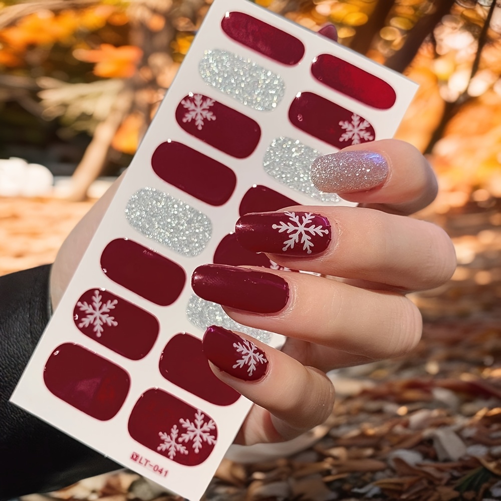 

Self-adhesive Nail Stickers With For Winter Christmas Nail Art