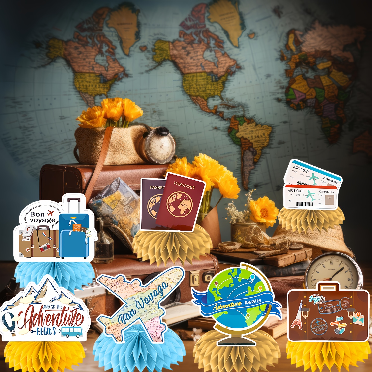 Haooryx Lot De 12 Centres De Table En Nid D'abeille Pour Enfants