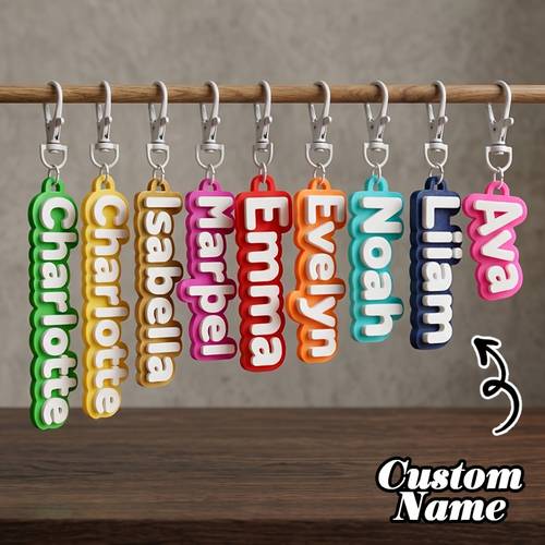 customized 1 personalized name letter keychain multipurpose keyring luggage gym bag backpack tag tumbler water bottle lunch bag accessory anti lost identifier birthday building favor gift for men women colleagues bes