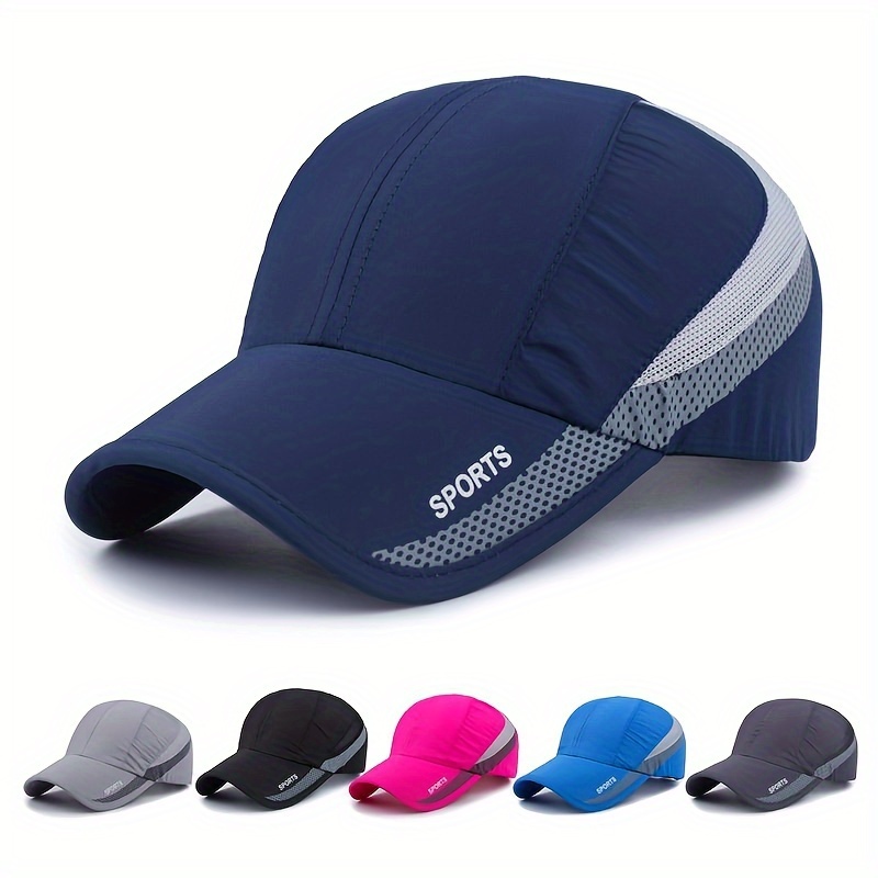 

1 Casquette Sportive EDIKO à Séchage Rapide, Ajustable, Dos en Respirante, Chapeau de Protection Solaire pour Activités en , Camping & Randonnée - Bleu Marine avec Accents , Accessoires de Randonnée