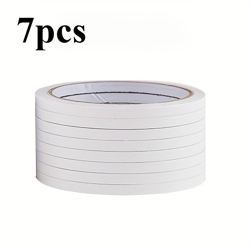 TEMU 7 Rolls Transparent Double-sided Adhesive Tape Suitable For Plastic/wood/ Surfaces, Strong Glue For Crafts, Scrapbooking, Business Cards,, Non-