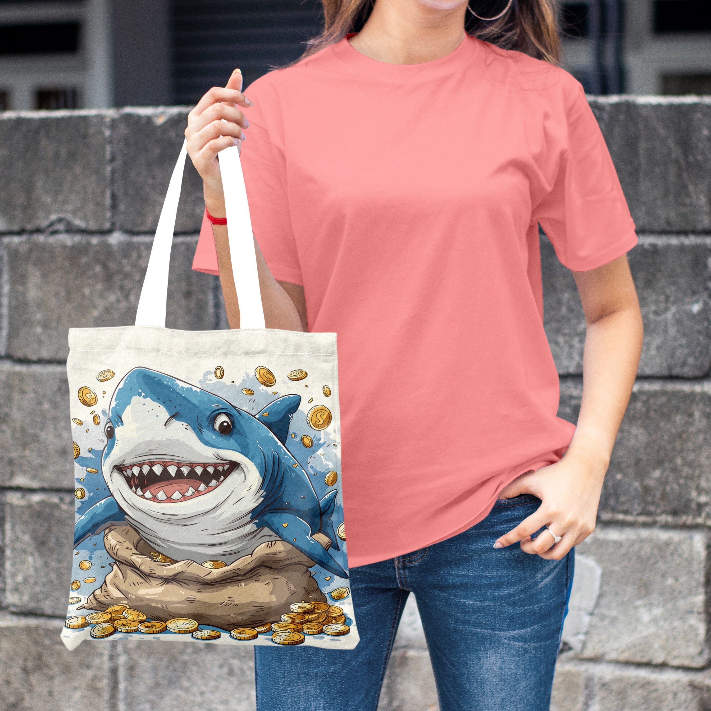 Shark Large good Tote Bag