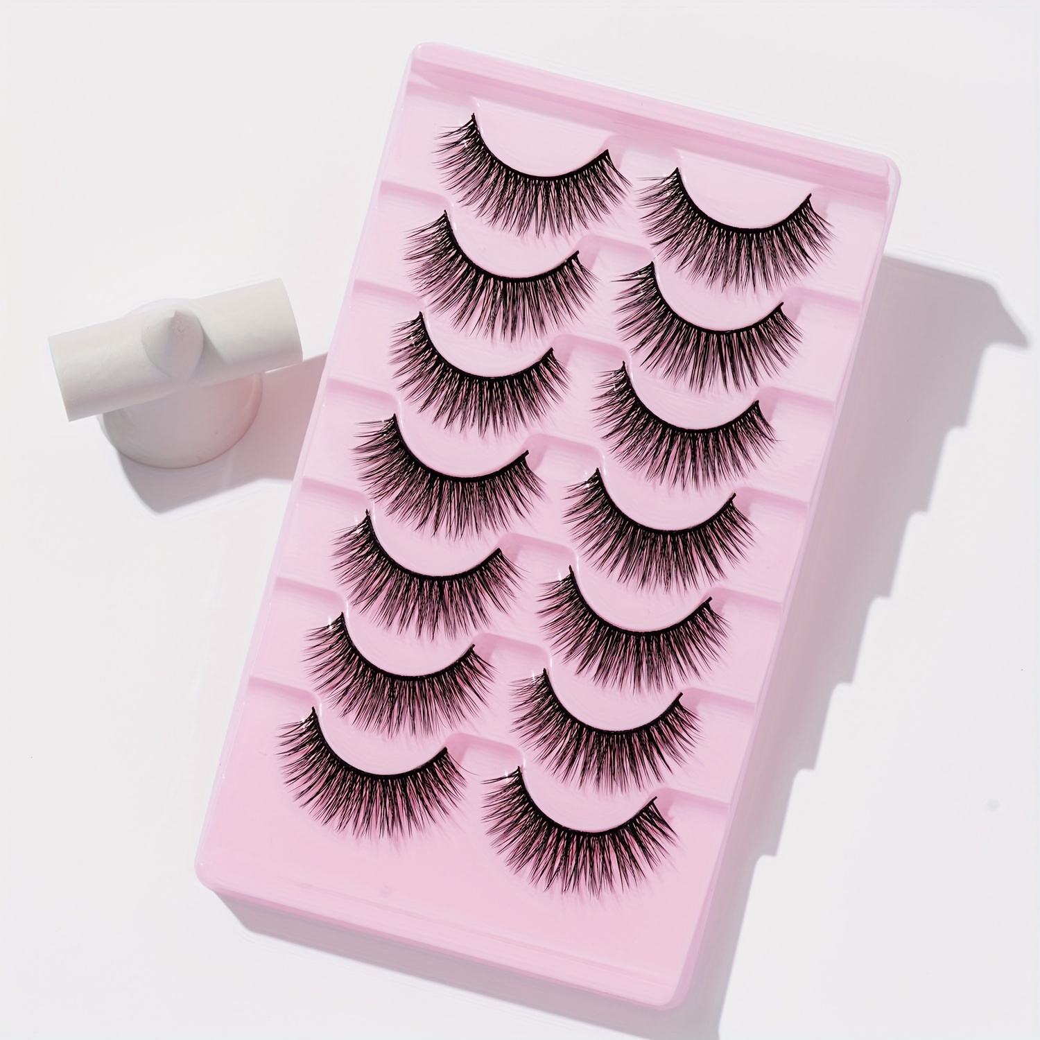 7 Pairs Batownly Hypoallergenic False Eyelashes, Natural C Extra Style, Multiple Pairs For Daily Dating & Work, Long- Wear