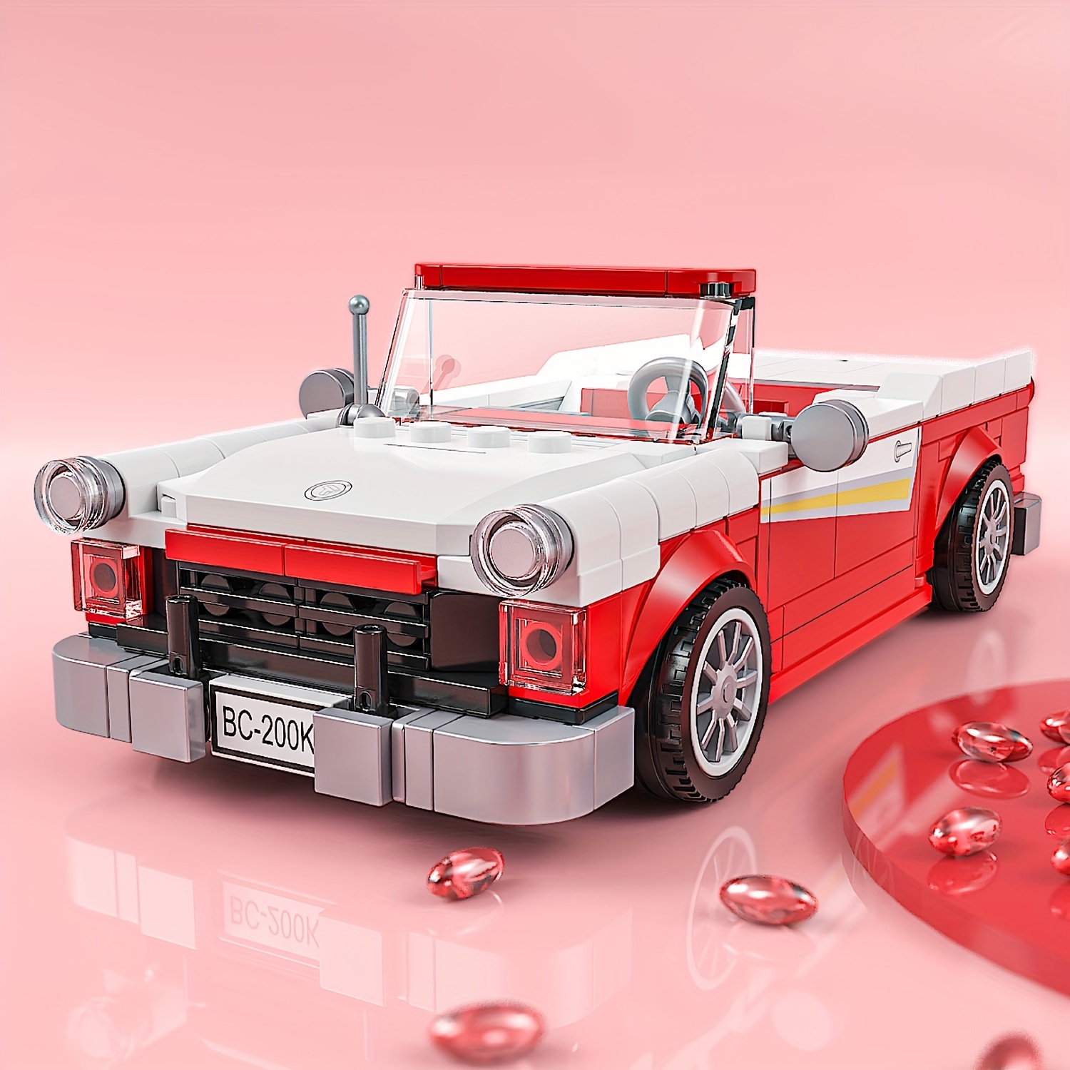 

326pcs Vintage Car Model Building Set With Dustproof Display Case - Sustainable Abs, Collectors & Hobbyists - Ideal Gift For Halloween, Christmas, Birthdays