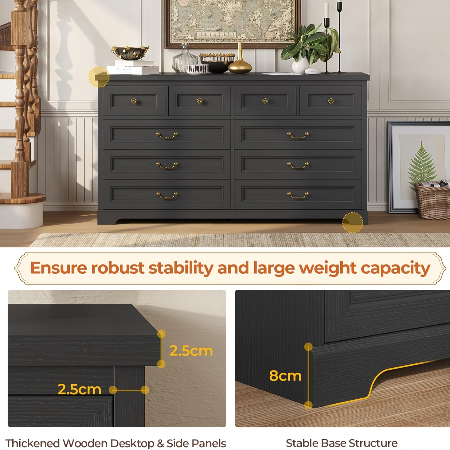 black 10 drawer dresser Personalized Plaid Christmas Dress Vintage Style Prom Dress Photo Shoot Dresses YW231115