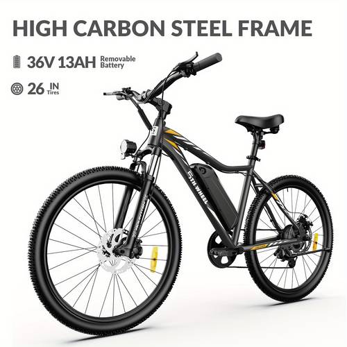 adult electric bicycle 26 27 5 tires front fork shock absorber 500w powerful motor headlight gear perfect urban off road commuter adult electric bikes