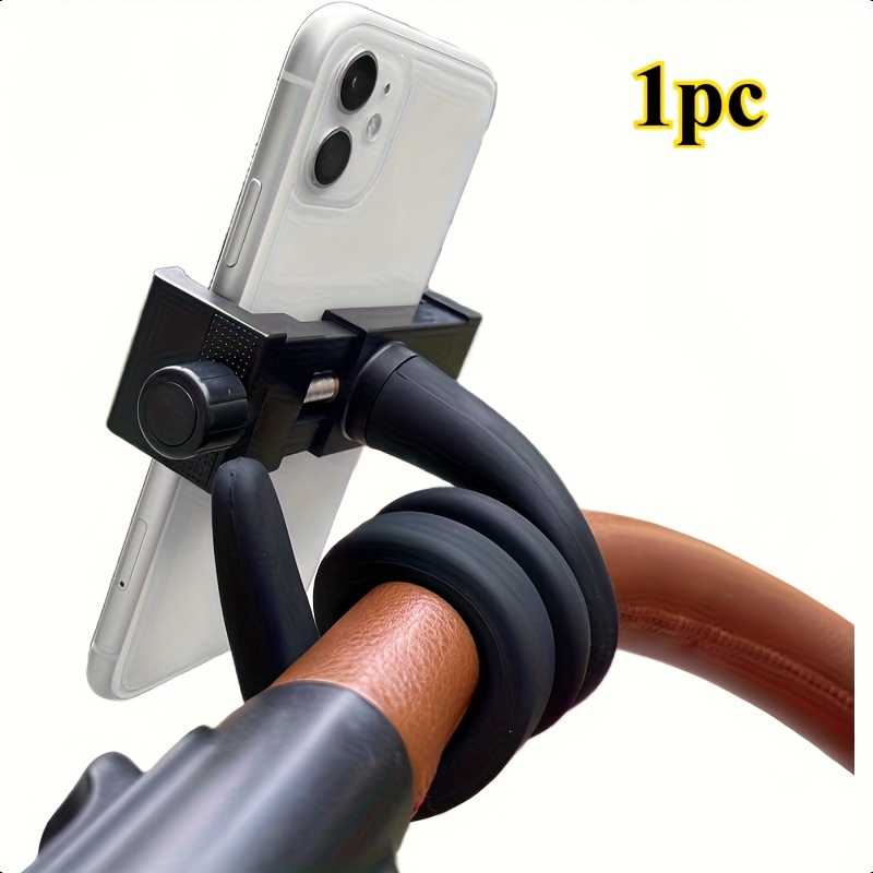 1pc [portable Phone Holder] Flexible Silicone Phone Holder With Adjustable Gooseneck Arm | Portable, Stable, And Foldable For Bed, Desk, Car - Ideal For Running, Wheelchair, Home, Work, Travel