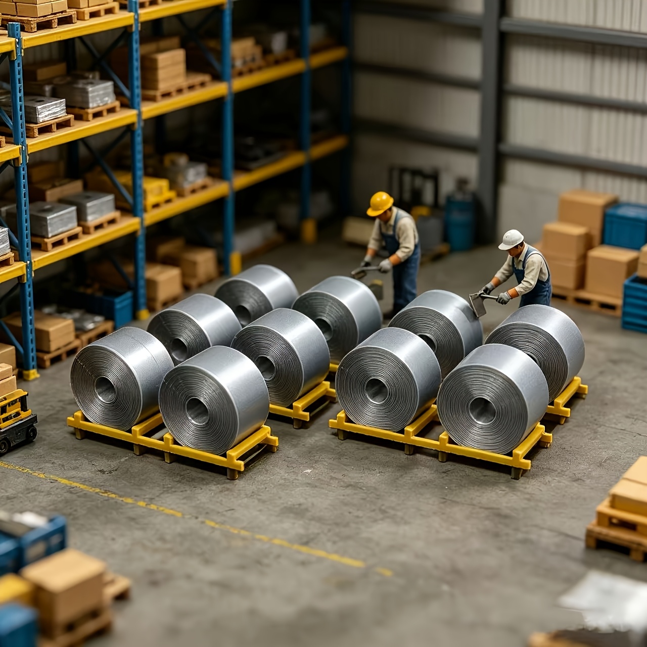 5Set HO Scale Steel Coil And Pallet Model Kit