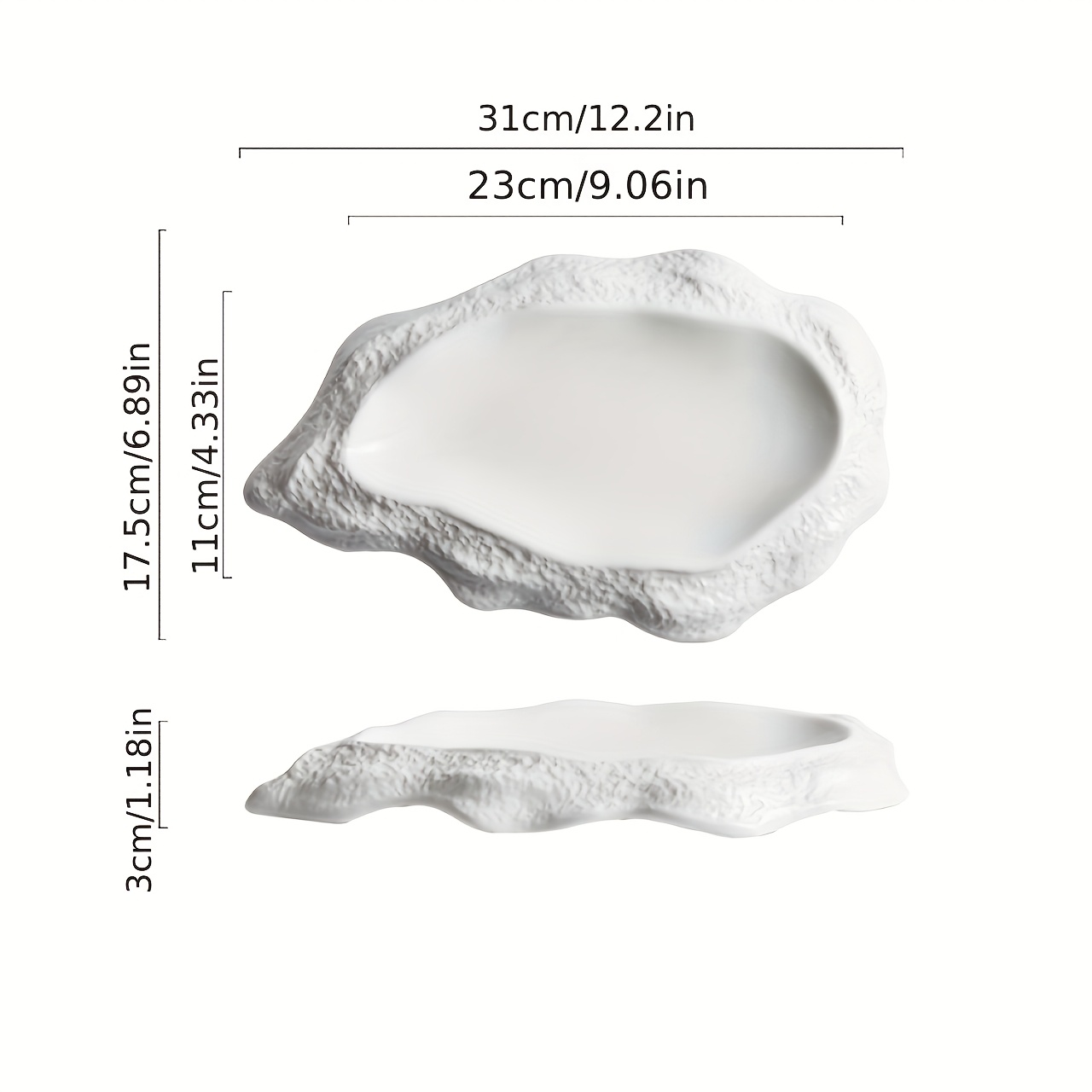 1pc rock-patterned creative tableware, suitable for serving special dishes in restaurants and family gatherings. Made of light luxury ceramics, this plate is full of artistic design. It is a purchasing product and a popular tableware for restaurants