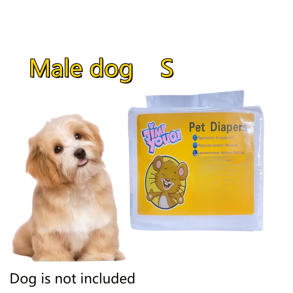 TEMU 80pcs Pack Jm For Male & Female Dog Diapers Suitable For - Odor, Breathable Wood , Quick-absorbing Refillable Diapers, Comfortable For, Poodle,