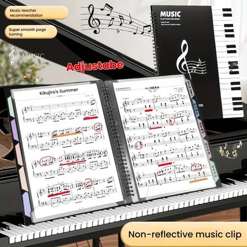 A4 Non-Reflective That Allows for The Insertion of Transparent Sheets for Piano Scores, Suitable for Music And Art Practice.