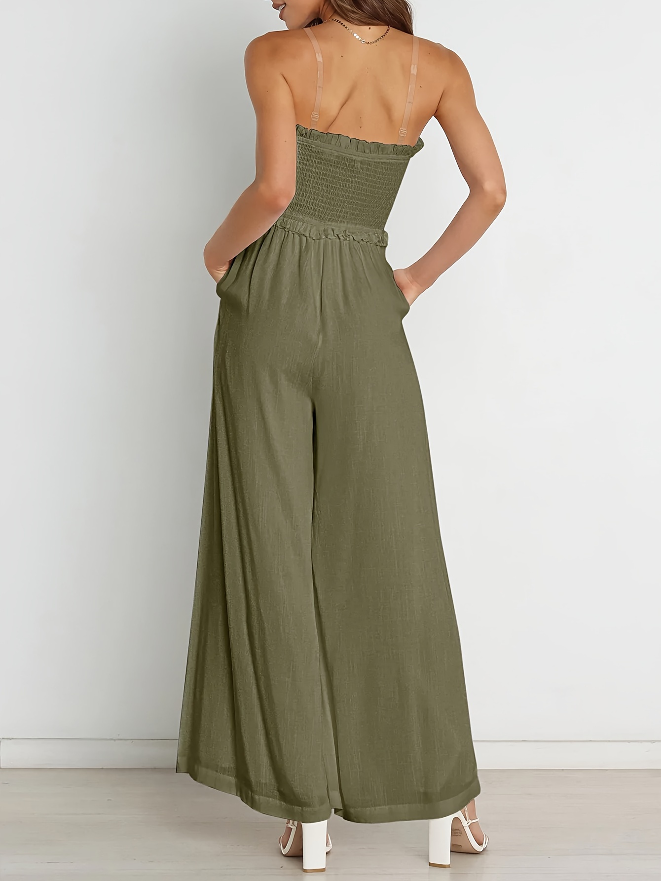 About Last Night Strapless Ruffle Jumpsuit