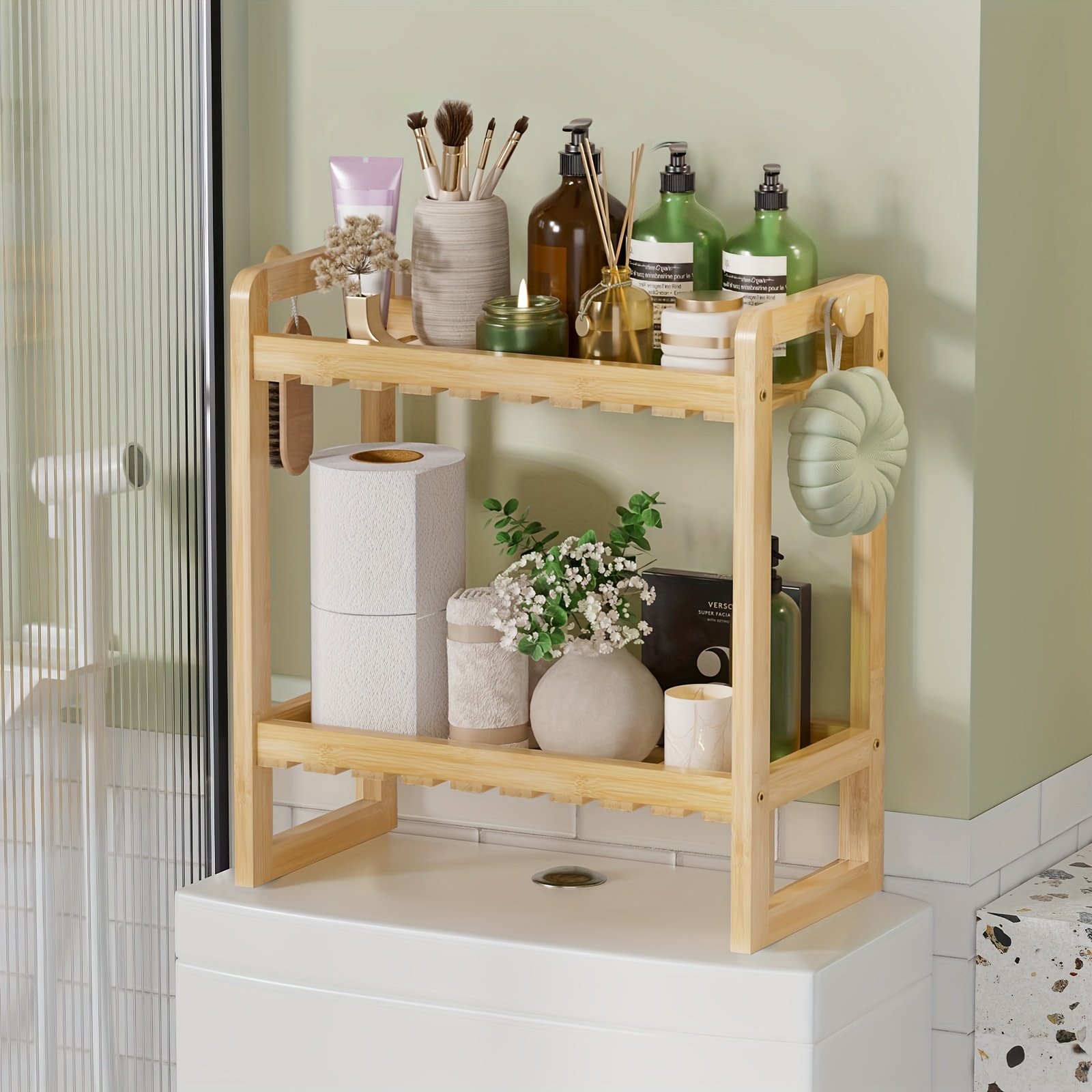 bambus wc organizer 2 stckiges badezimmer organizer - Temu Germany