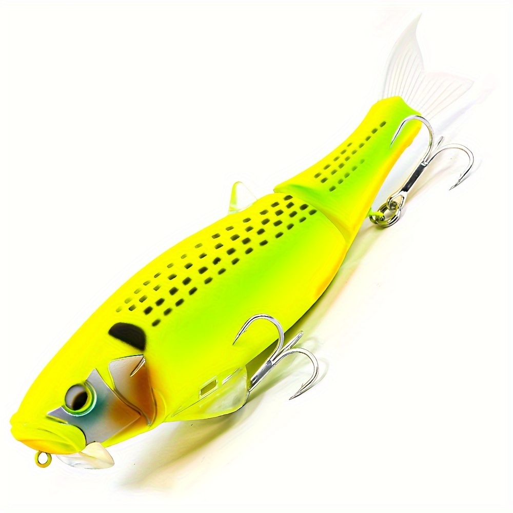 6pcs Premium Top Water Popper Fishing Lure - Realistic Crankbait Wobbler  for Bass, Carp, and More - Durable Plastic Hard Bait - 9.3cm/3.66in, 12.5g 