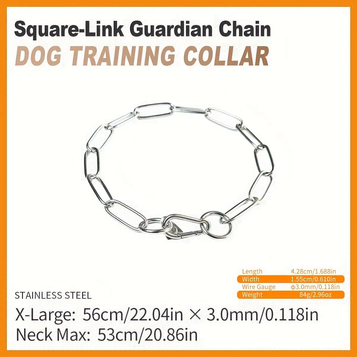 Image of Fang Chain P Chain Dog Training Collar - Heavy Duty Anti-pull, Stainless Steel, Outdoor Adventure Special, Bite-proof Leash For Behavior Correction (medium/large And Aggressive Breeds)