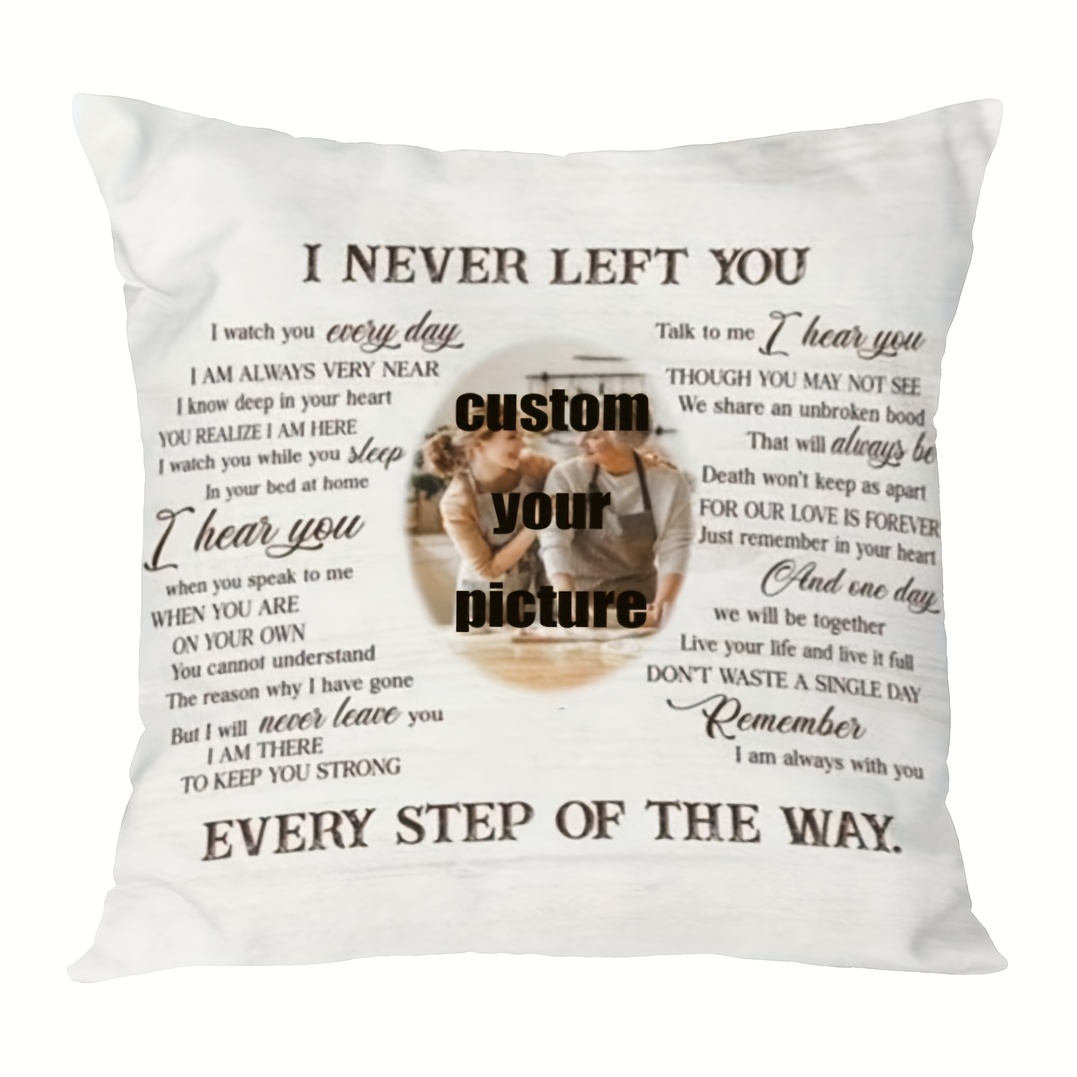 

Custom 18x18 Inch Soft Plush Throw Pillow Cover - Personalized For Bereavement Support, Zip Closure, Hand Wash Only (pillow Not Included)