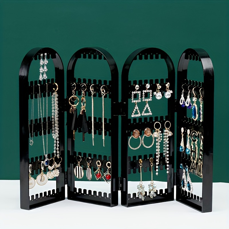 

1pc Earrings Storage Box For Home Use, Large Capacity Necklace Storage Rack, Jewelry Display Stand