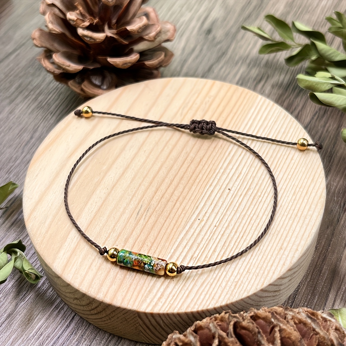Natural Multicolor Imperial Jasper Turquoise Bracelet, Unisex