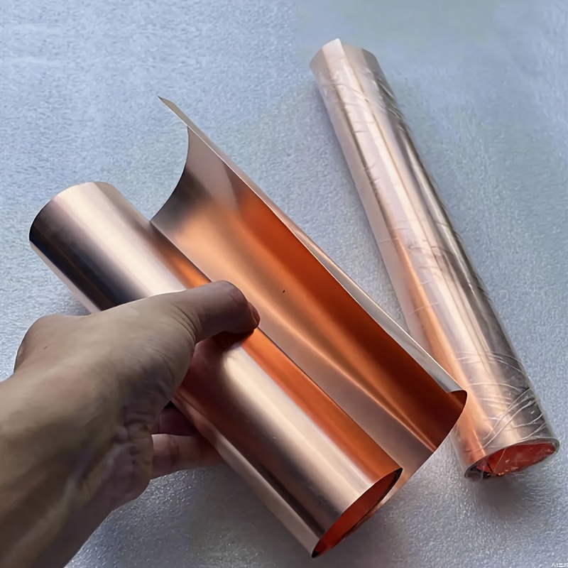 99.9% Copper Plate Metal Art Material DIY Handmade Pure Copper Metal Sheet Foil Thickness0.1/0.15mm
