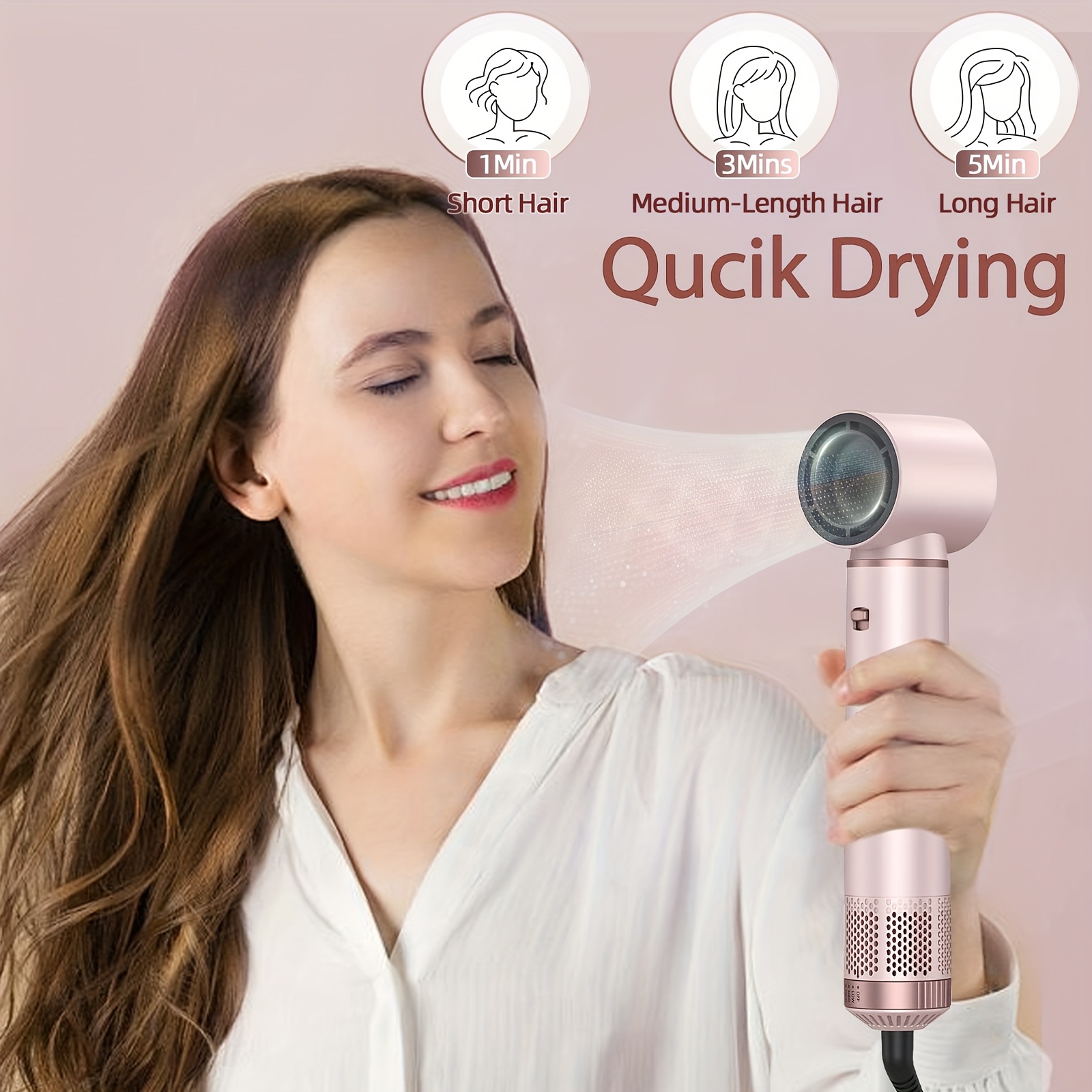 in hot air brush blow dryer styler negative ion Temu