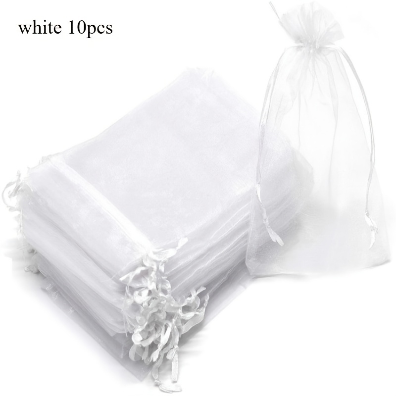 TEMU 10pcs Bird & Insect Proof Mesh Gardening Bags, 7.87x11.81" - Strawberries, Grapes & Vegetables, Drawstring Closure For , Planting Bag, Fruit