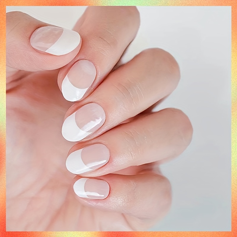 

Semi Cured Gel Nail Wraps, (timeless) French Style Semi-cured Gel Nail Strips-works With Any Nail Lamps, Salon-quality, Long Lasting, Easy To Apply & Remove-includes Nail File & Wooden Stick