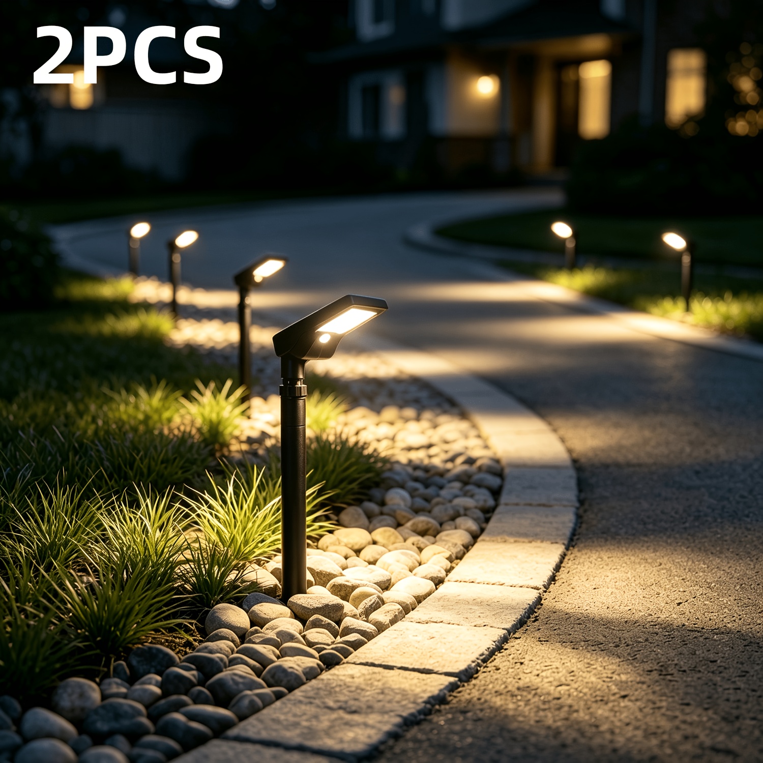 TEMU Otdecor 1/2-pack Outdoor Solar Pathway Lights - Street & Area Lighting Ip44 Bright Pathway Lights For , Driveways, Walkways, Gardens, Yards,