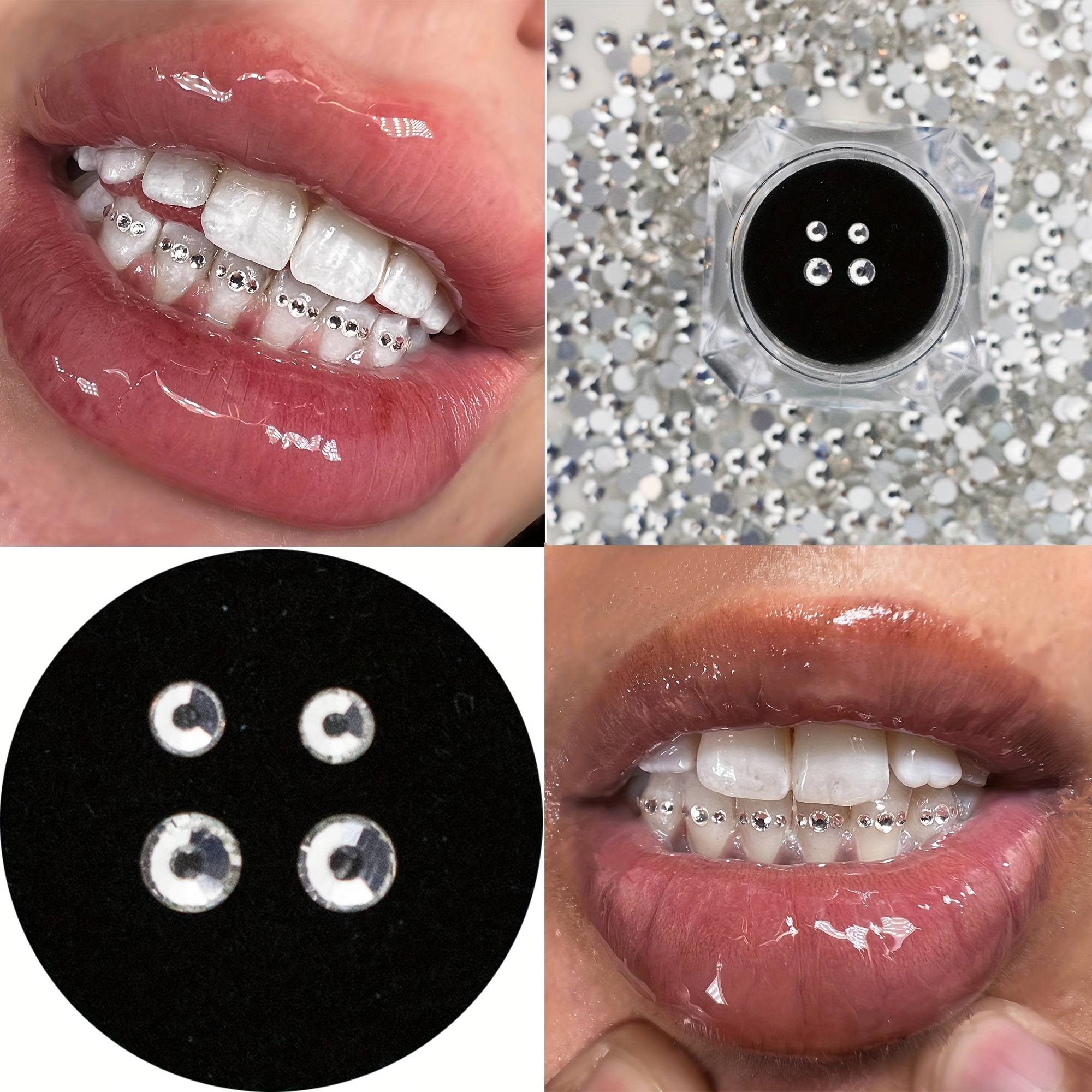 Adornos de gemas dentales, joyería de dientes de cristal, Material de  decoración de dientes de varias formas, 3 unids/lote por caja - AliExpress