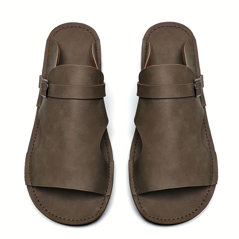 mens summer slide sandals breathable   cover   with   sole adjustable   strap round toe design for casual outdoor pool and summer wear strappy sandals Product details 8