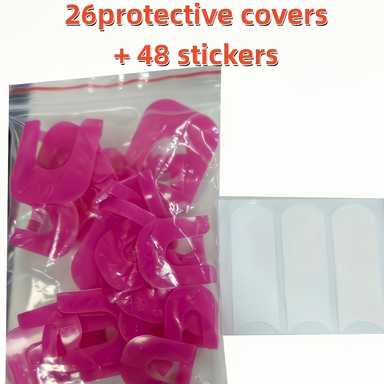 TEMU 26 And 48 Sets Of Nail Polish Application Tools, Anti-slip U-shaped Curved Nail Protectors, Suitable For Perfect French Tips, 10 Different Sizes
