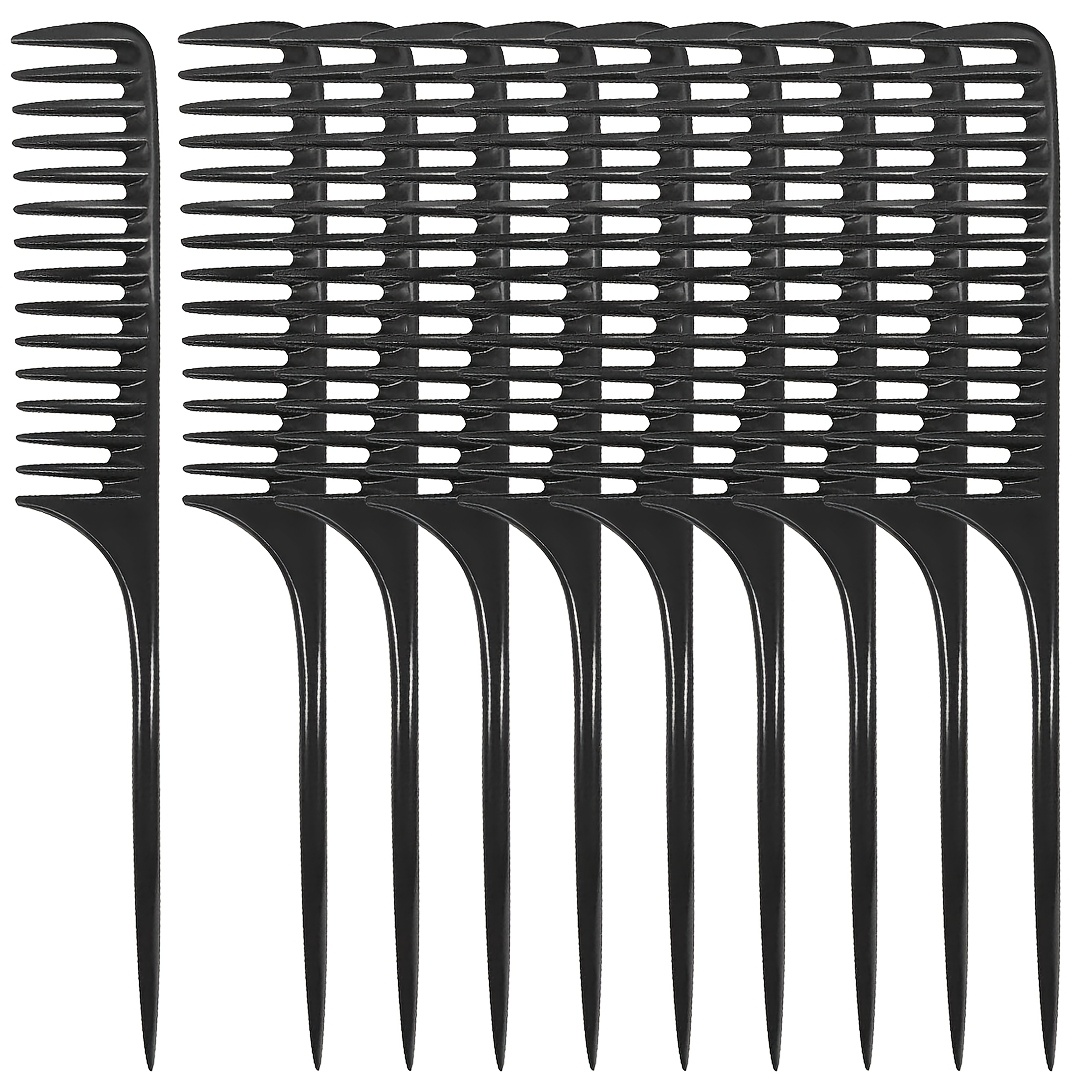 TEMU 10pcs Wide Tooth Comb Detangling Hair Brush, Anti Static Heat Resistant Hair Comb, Suitable For All Kinds Of Hair.
