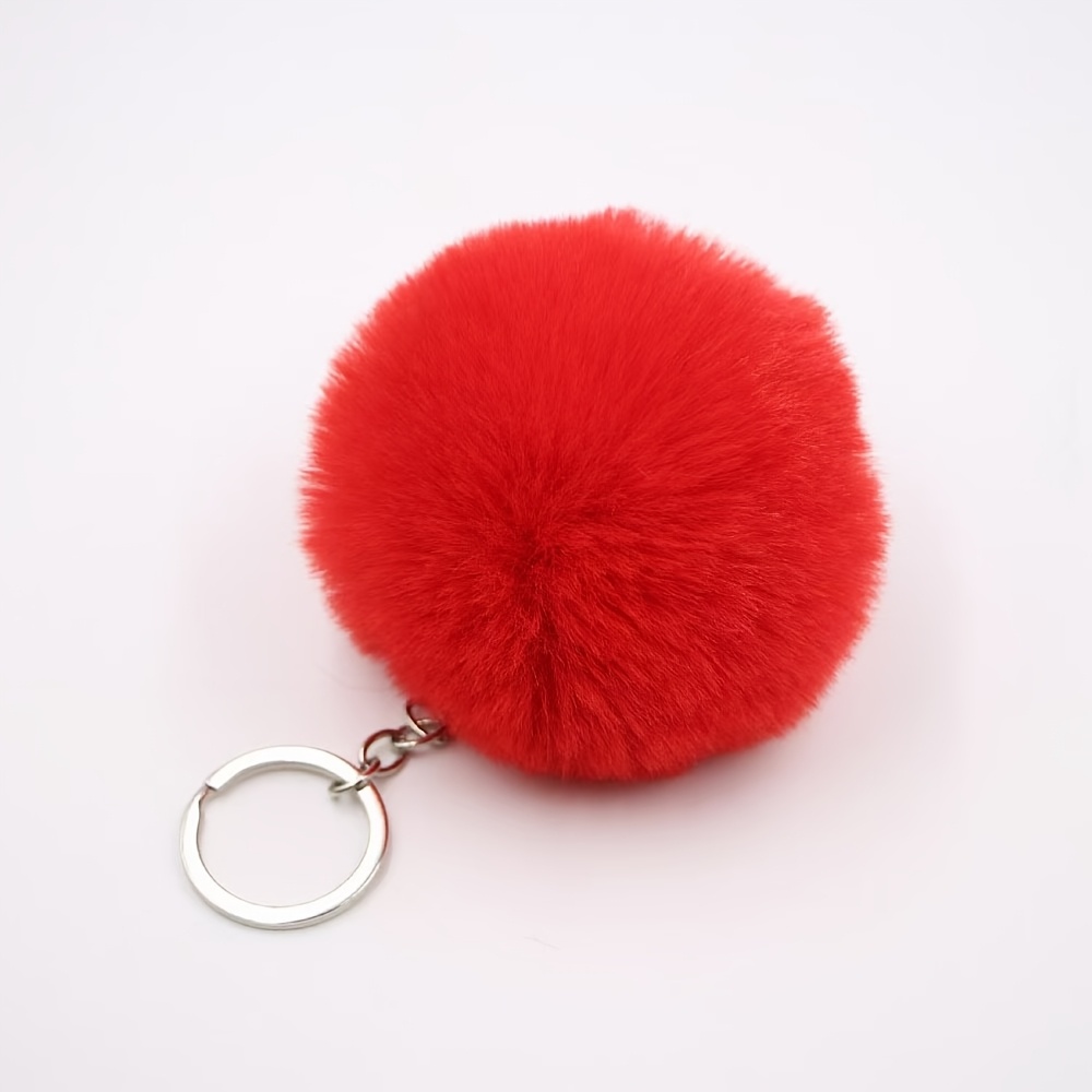 Faux Rex Rabbit Ball Keychain Pendant for Bags