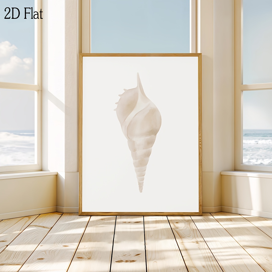 2d flat posters and prints 2d flat 2d flat 1pc   in multiple sizes un seashell pattern beach theme decor for rooms seashell wall art   home decoration fun canvas art for trendy wall decor 2d flat