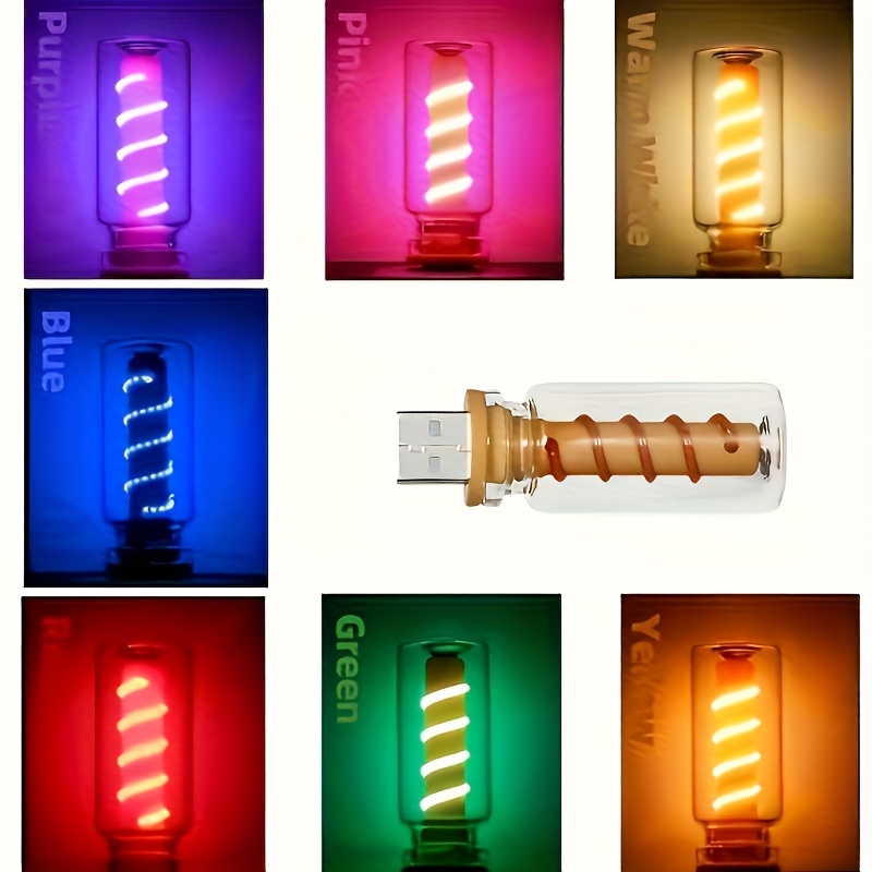 Transparent Spring Touch Dimming USB Mood Light for Ambient Lighting