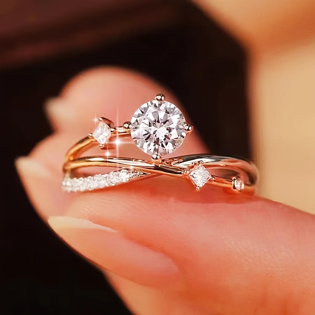 1pc Luxurious Fashionable Exquisite Open Adjustable Starry Sky Ring, Women's Boutique Jewelry, Fashionable Luxurious Engagement Wedding Gift, Geometric Ring For Girls