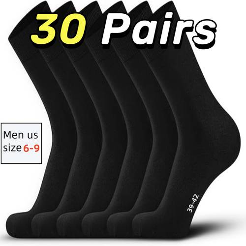 30 pairs of comfort performance breathable elastic crew socks for men women size 43 46 outdoor business and leisure meeting formal occasion men size 9 12