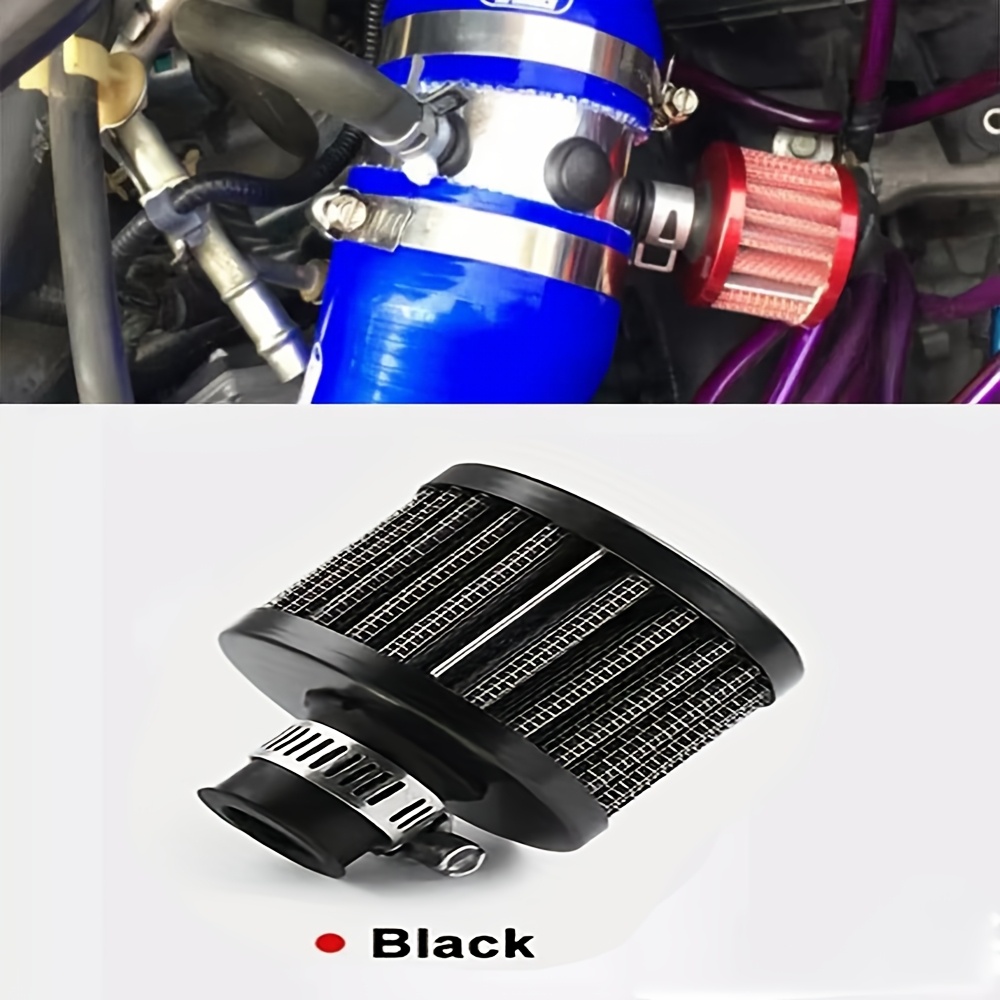 2Pcs Breather Filter Oil Valve Cover Breather Filter 12mm/ 0.47" Air Filter Intake Crankcase Vent For Car And Motorcycle
