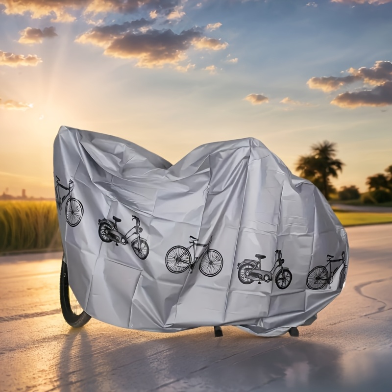 

1pc Universal Bike Cover, Multifunctional Pe Protective Sheeting, Waterproof & Dustproof, Hand Washable, For Motorcycles, Electric Scooters, Bicycles