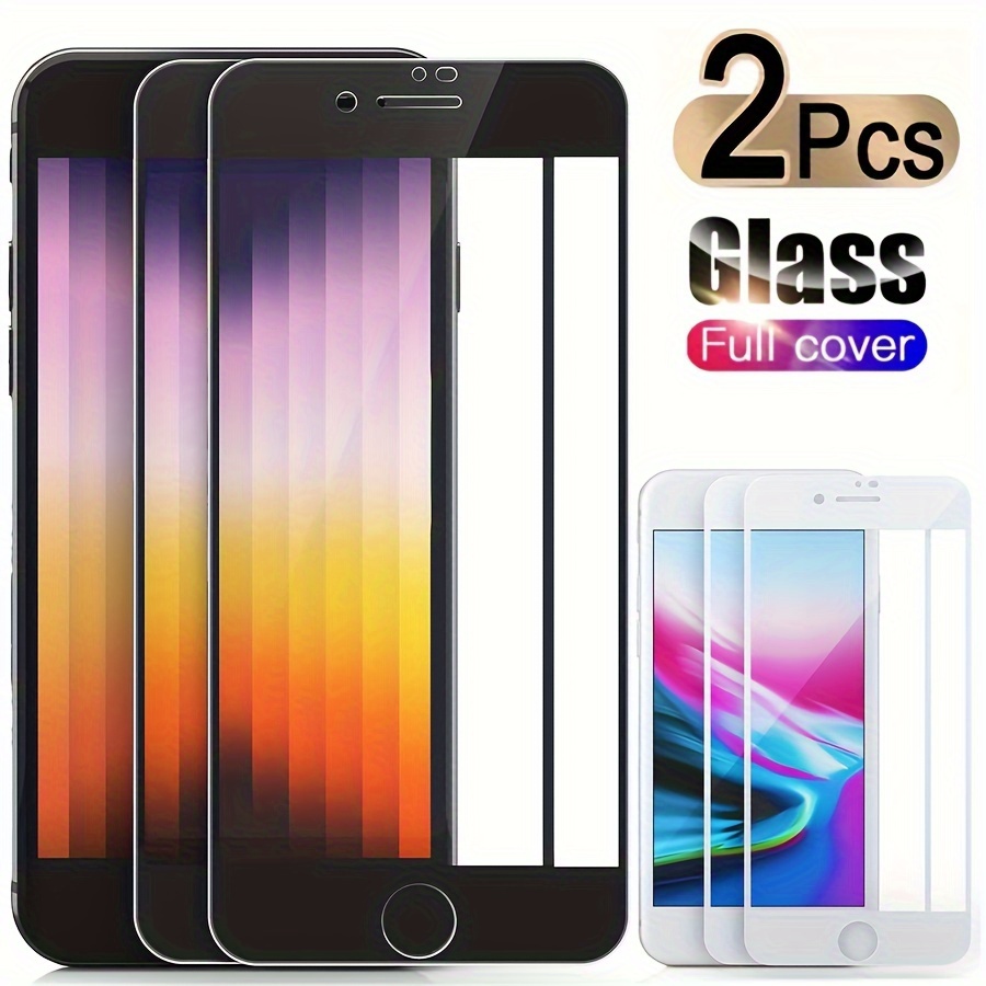 

2 Pieces Full Cover Tempered Glass Screen Protector For Iphone 7, 8, 6, 6s Plus, , 2023 Se2, Se3, And Iphonese - Light Surface