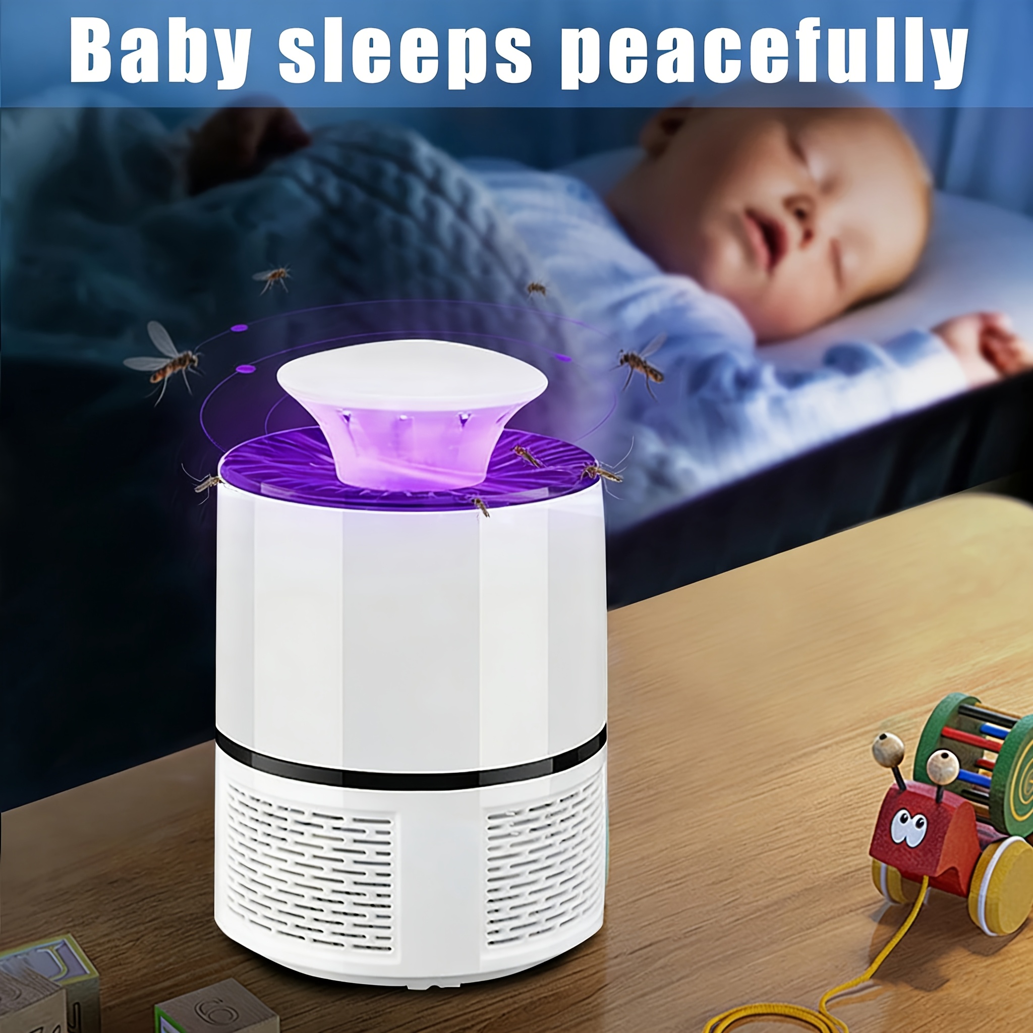 3-Pack AOCIWE Silent Mosquito Killer - USB-Powered Automatic Insect Repellent Suitable for Indoor/ Use with Blue Flame Effect, Low-Voltage Operation, Compact Bug Zapper for Bedroom, &, USB-Powered Device