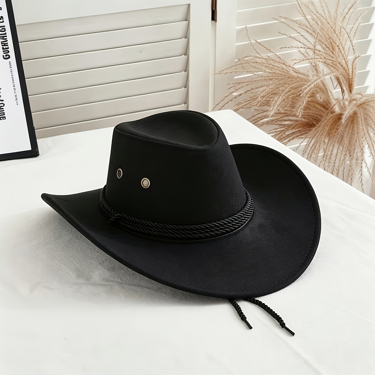 TEMU Black Denim Hat, Suitable For Carnival, Vacation, Outfit Matching