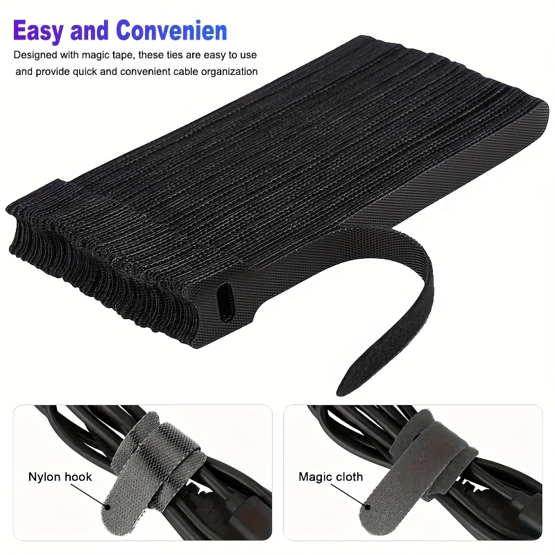 Reusable Cable Ties, 280pcs 15.01 cm Adjustable Straps