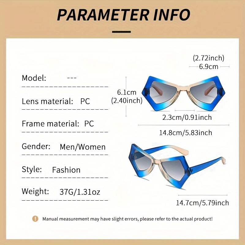 NWOT Y2K Oversized Cat Eye Sunglasses for Women Men - Jelly Color Block Futurist y2k cat eye futuristic fashion glasses protection - Temu main image 3