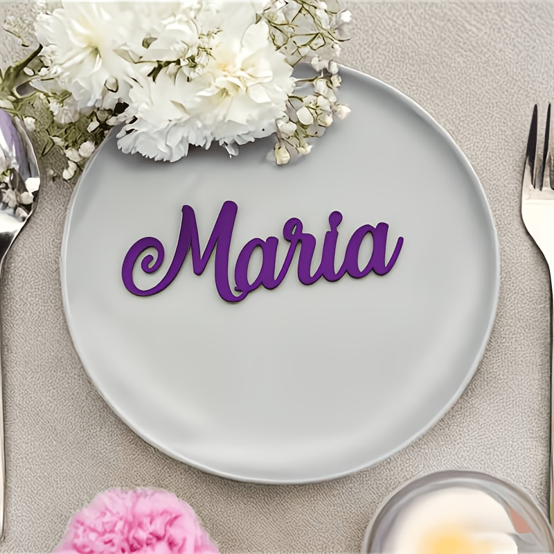 TEMU 1 Custom Acrylic Product With Brand Name, Suitable For Decoration On Occasions. In Multiple Colors And Styles, Ideal For Personalized Wedding