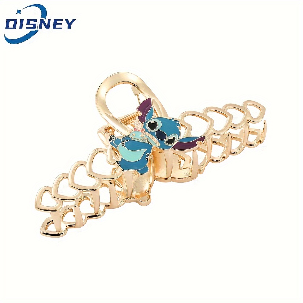 

1pc Lovely Disney Decorative Hair Grab Clip Cute Love Heart Hair Claw Clip Hollow Out Hair Bun Maker For Women And Daily Use Uses